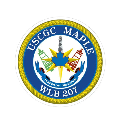 USCGC Maple WLB 207 (U.S. Coast Guard) STICKER Vinyl Kiss-Cut Decal 4 Inch White - The Sticker Space