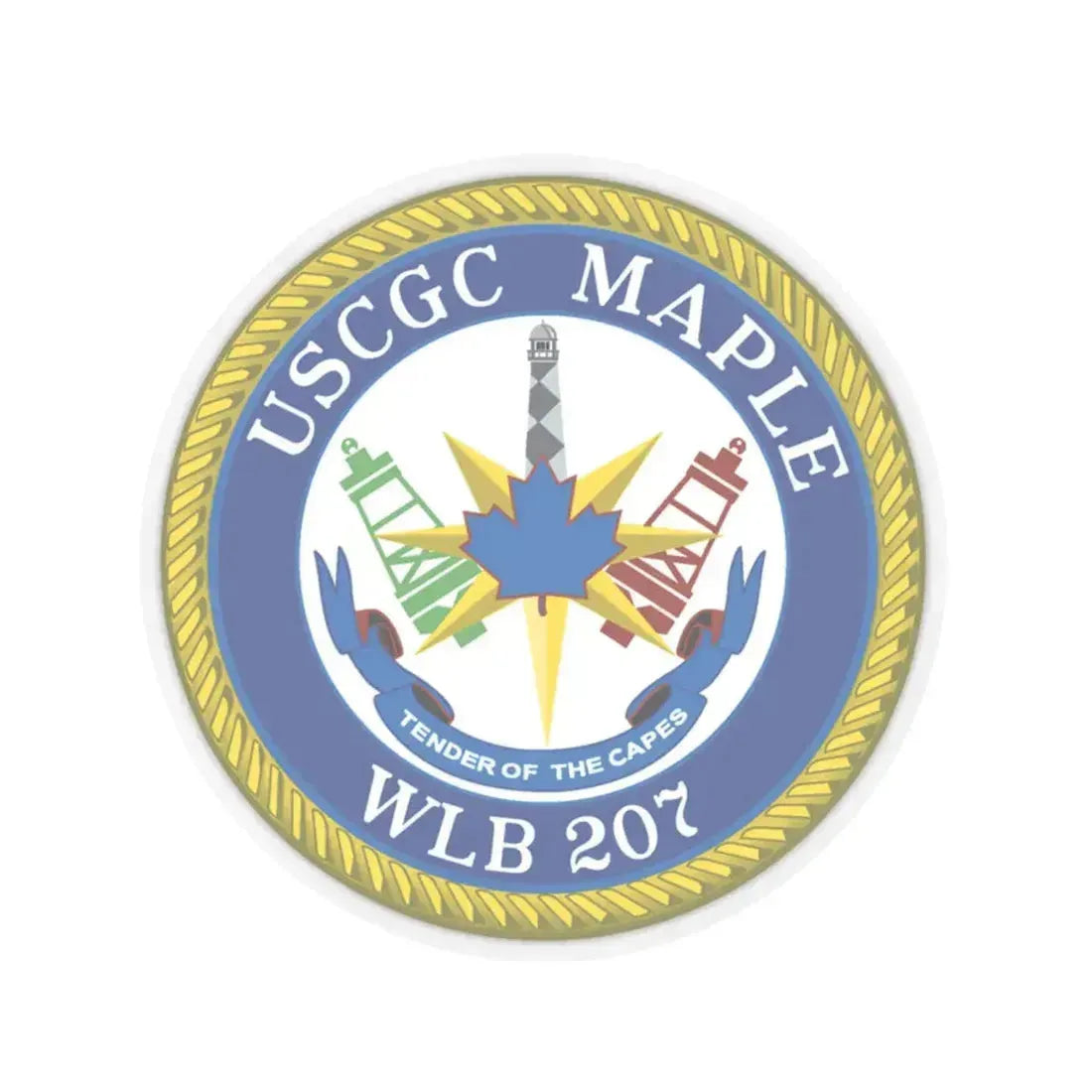 USCGC Maple WLB 207 (U.S. Coast Guard) STICKER Vinyl Kiss-Cut Decal 6 Inch Transparent - The Sticker Space