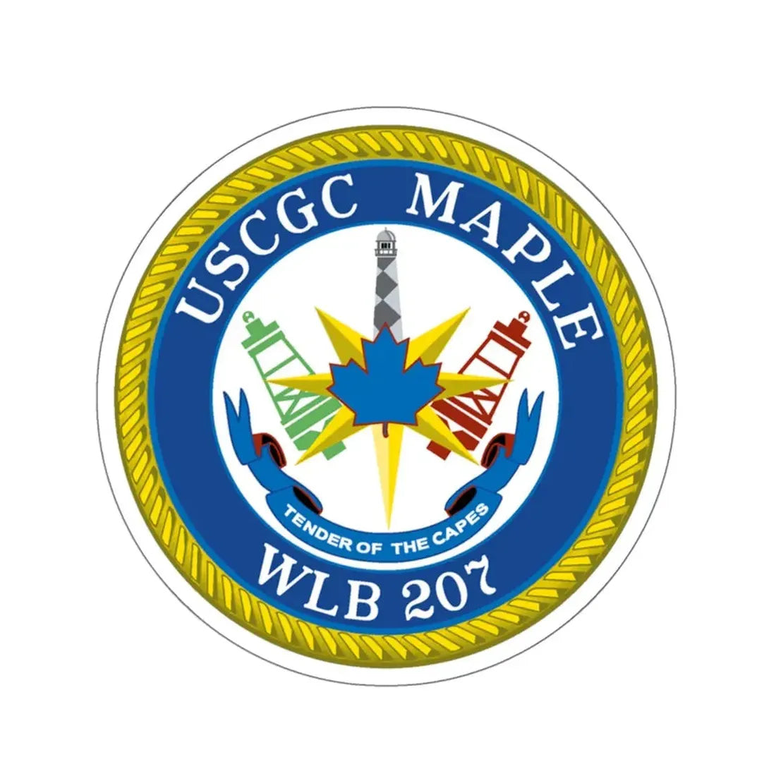 USCGC Maple WLB 207 (U.S. Coast Guard) STICKER Vinyl Kiss-Cut Decal 6 Inch White - The Sticker Space