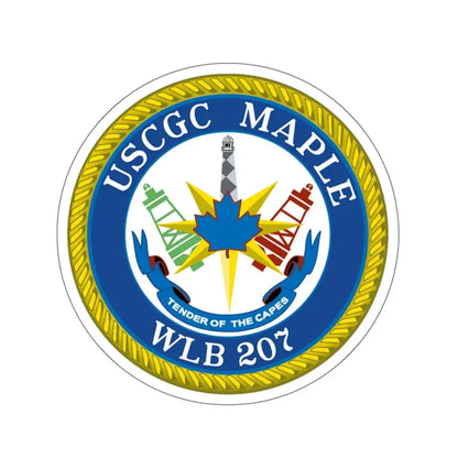 USCGC Maple WLB 207 (U.S. Coast Guard) STICKER Vinyl Kiss-Cut Decal 6 Inch White - The Sticker Space