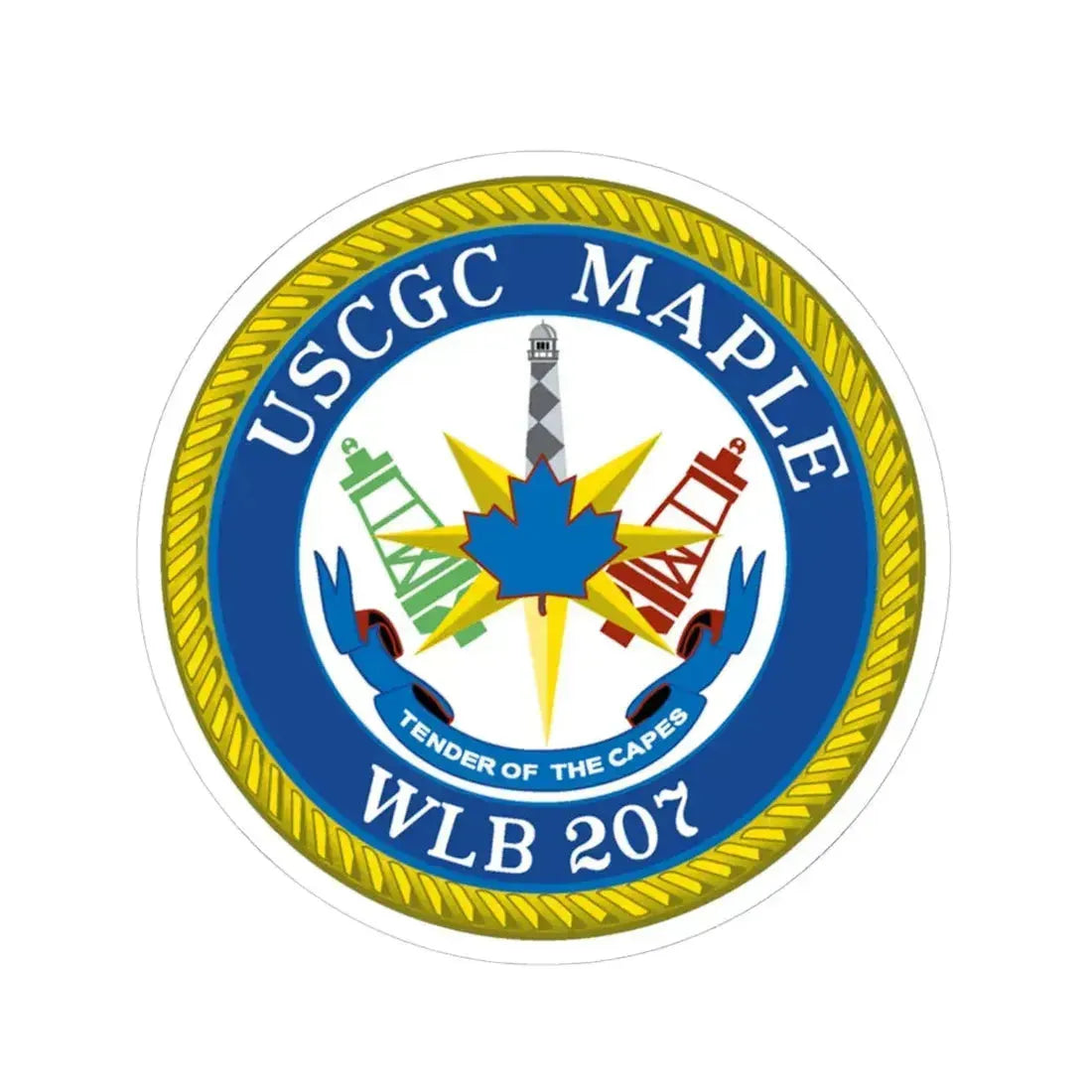 USCGC Maple WLB 207 (U.S. Coast Guard) STICKER Vinyl Kiss-Cut Decal 6 Inch White - The Sticker Space