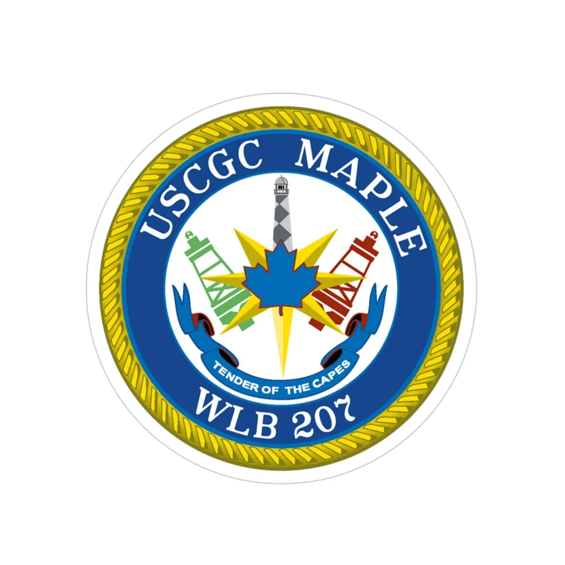 USCGC Maple WLB 207 (U.S. Coast Guard) Transparent STICKER Die-Cut Vinyl Decal 3 Inch - The Sticker Space