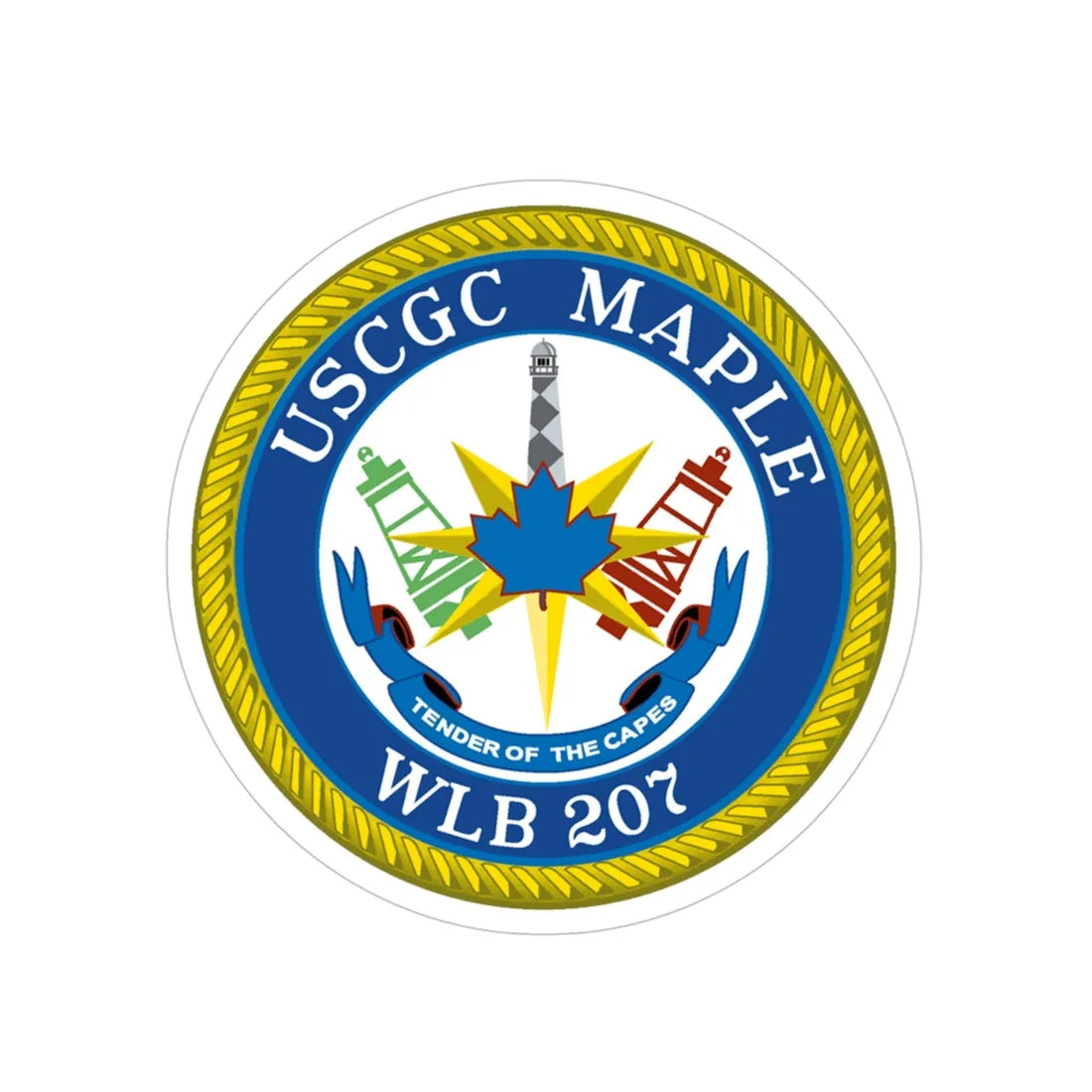 USCGC Maple WLB 207 (U.S. Coast Guard) Transparent STICKER Die-Cut Vinyl Decal 4 Inch - The Sticker Space
