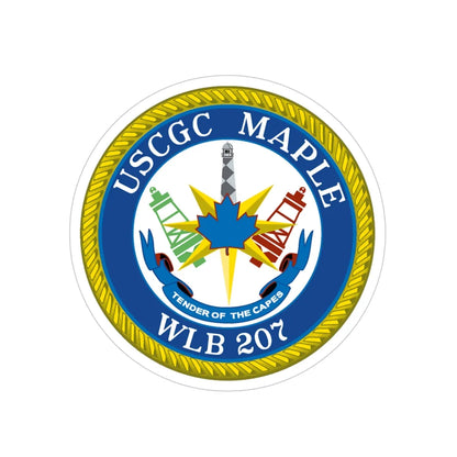 USCGC Maple WLB 207 (U.S. Coast Guard) Transparent STICKER Die-Cut Vinyl Decal 4 Inch - The Sticker Space