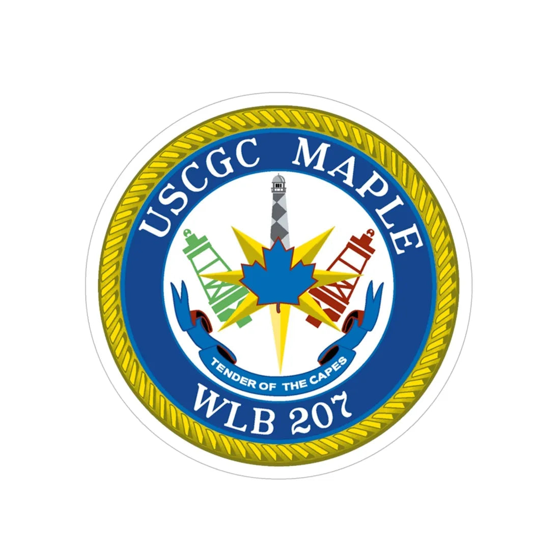 USCGC Maple WLB 207 (U.S. Coast Guard) Transparent STICKER Die-Cut Vinyl Decal 6 Inch - The Sticker Space