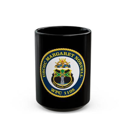 USCGC Margaret Norvell WPC 1105 (U.S. Coast Guard) Black Coffee Mug-15oz-The Sticker Space