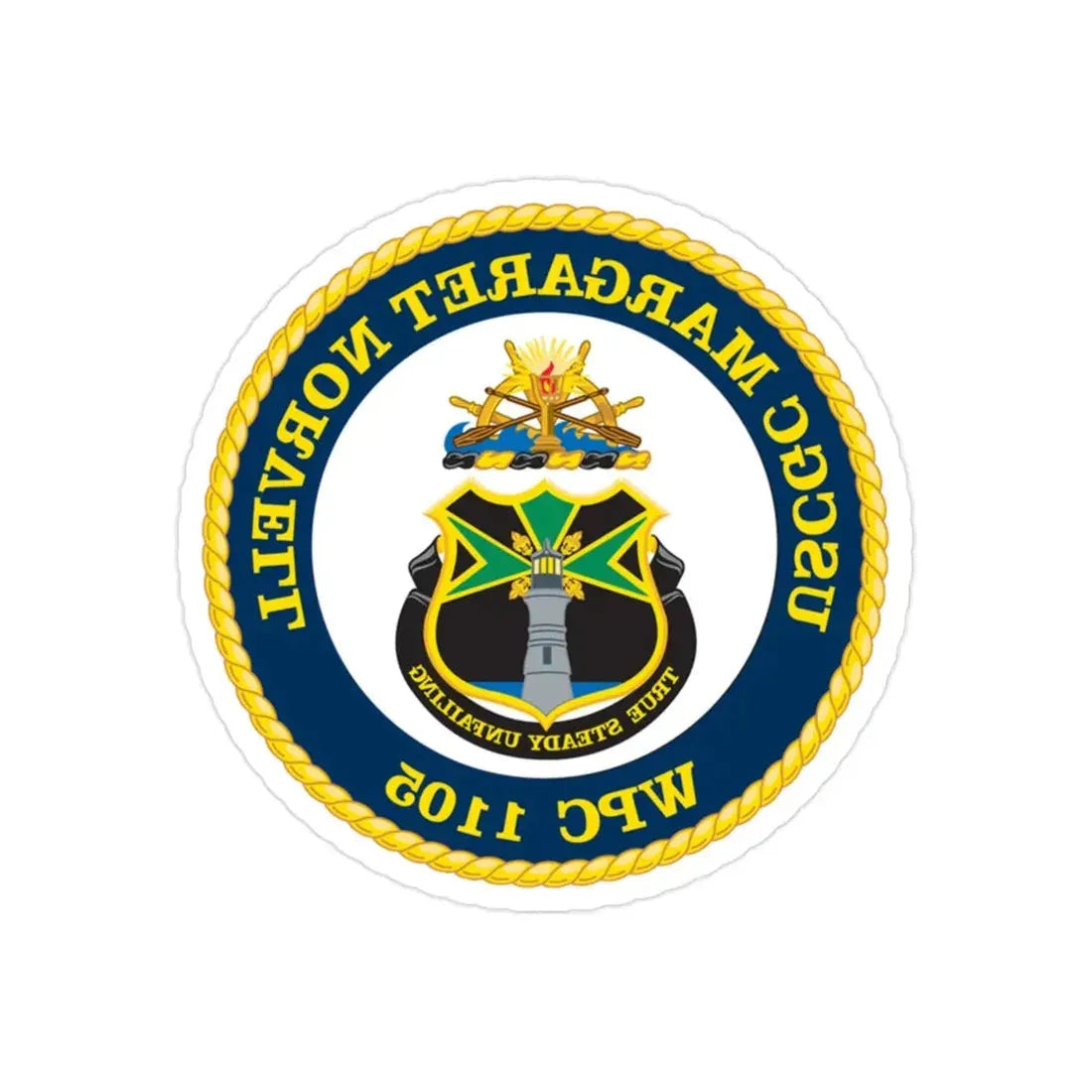 USCGC Margaret Norvell WPC 1105 (U.S. Coast Guard) REVERSE PRINT Transparent Die-Cut STICKER 2 Inch Die-Cut Transparent - The Sticker Space