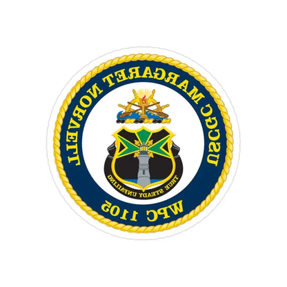 USCGC Margaret Norvell WPC 1105 (U.S. Coast Guard) REVERSE PRINT Transparent Die-Cut STICKER 2 Inch Die-Cut Transparent - The Sticker Space
