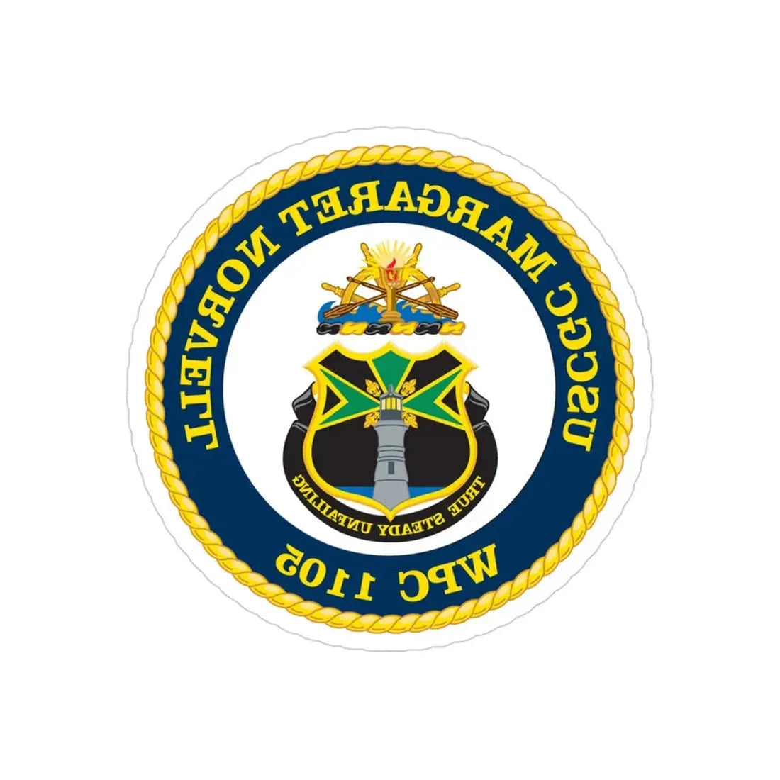USCGC Margaret Norvell WPC 1105 (U.S. Coast Guard) REVERSE PRINT Transparent Die-Cut STICKER 3 Inch Die-Cut Transparent - The Sticker Space