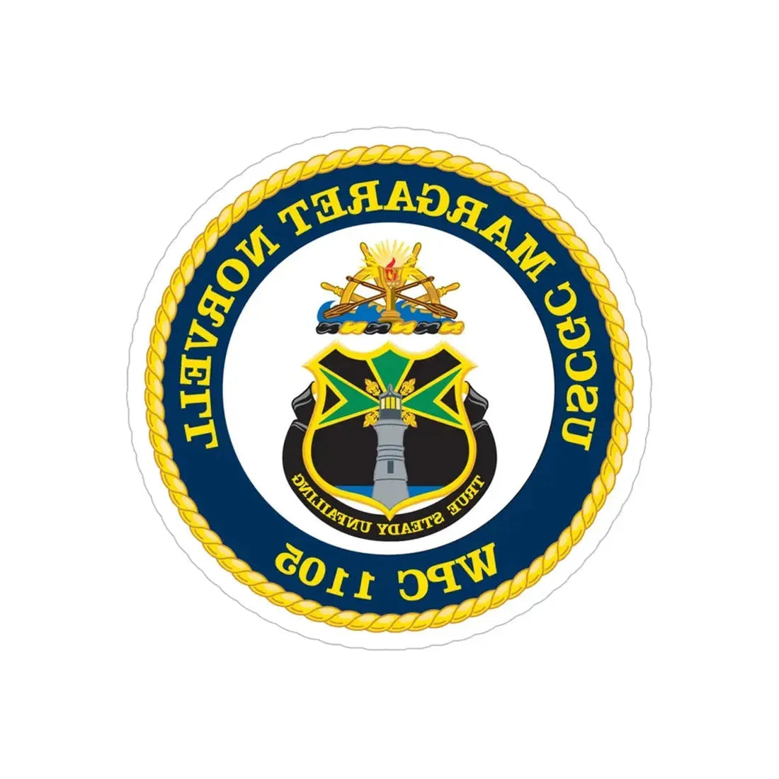 USCGC Margaret Norvell WPC 1105 (U.S. Coast Guard) REVERSE PRINT Transparent Die-Cut STICKER 6 Inch Die-Cut Transparent - The Sticker Space