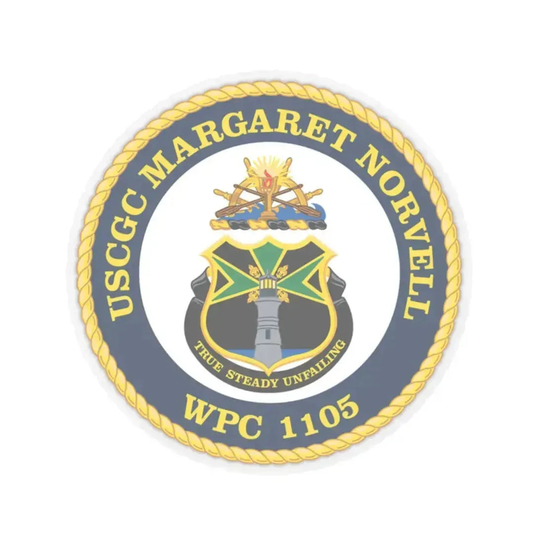USCGC Margaret Norvell WPC 1105 (U.S. Coast Guard) STICKER Vinyl Kiss-Cut Decal 2 Inch Transparent - The Sticker Space