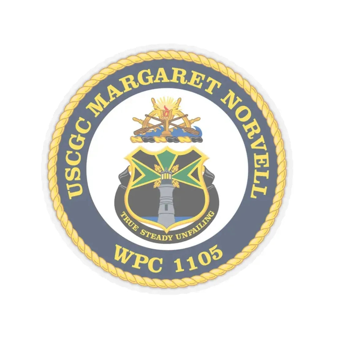 USCGC Margaret Norvell WPC 1105 (U.S. Coast Guard) STICKER Vinyl Kiss-Cut Decal 3 Inch Transparent - The Sticker Space