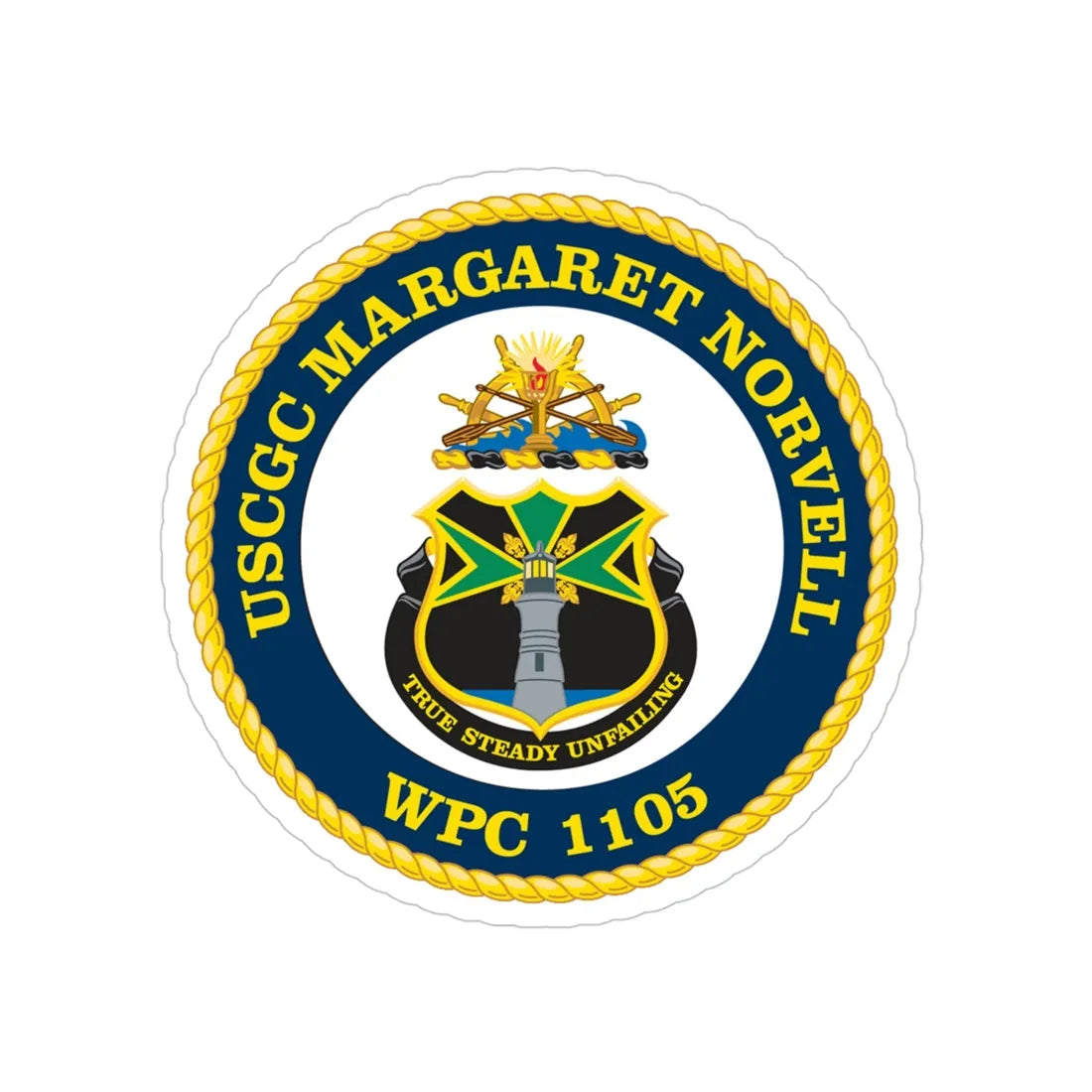 USCGC Margaret Norvell WPC 1105 (U.S. Coast Guard) Transparent STICKER Die-Cut Vinyl Decal 4 Inch - The Sticker Space