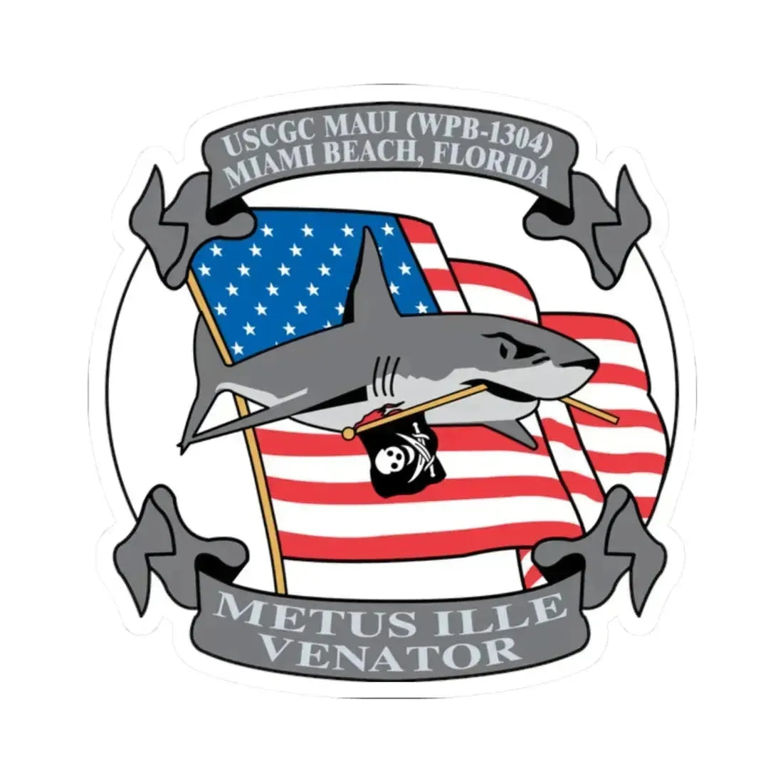 USCGC Maui WPB 1304 (U.S. Coast Guard) STICKER Vinyl Kiss-Cut Decal 2 Inch White - The Sticker Space