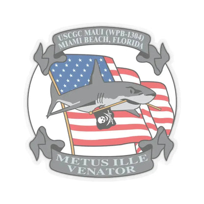 USCGC Maui WPB 1304 (U.S. Coast Guard) STICKER Vinyl Kiss-Cut Decal 3 Inch Transparent - The Sticker Space