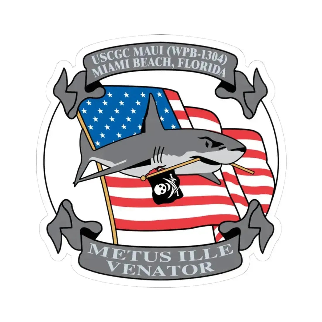 USCGC Maui WPB 1304 (U.S. Coast Guard) STICKER Vinyl Kiss-Cut Decal 3 Inch White - The Sticker Space
