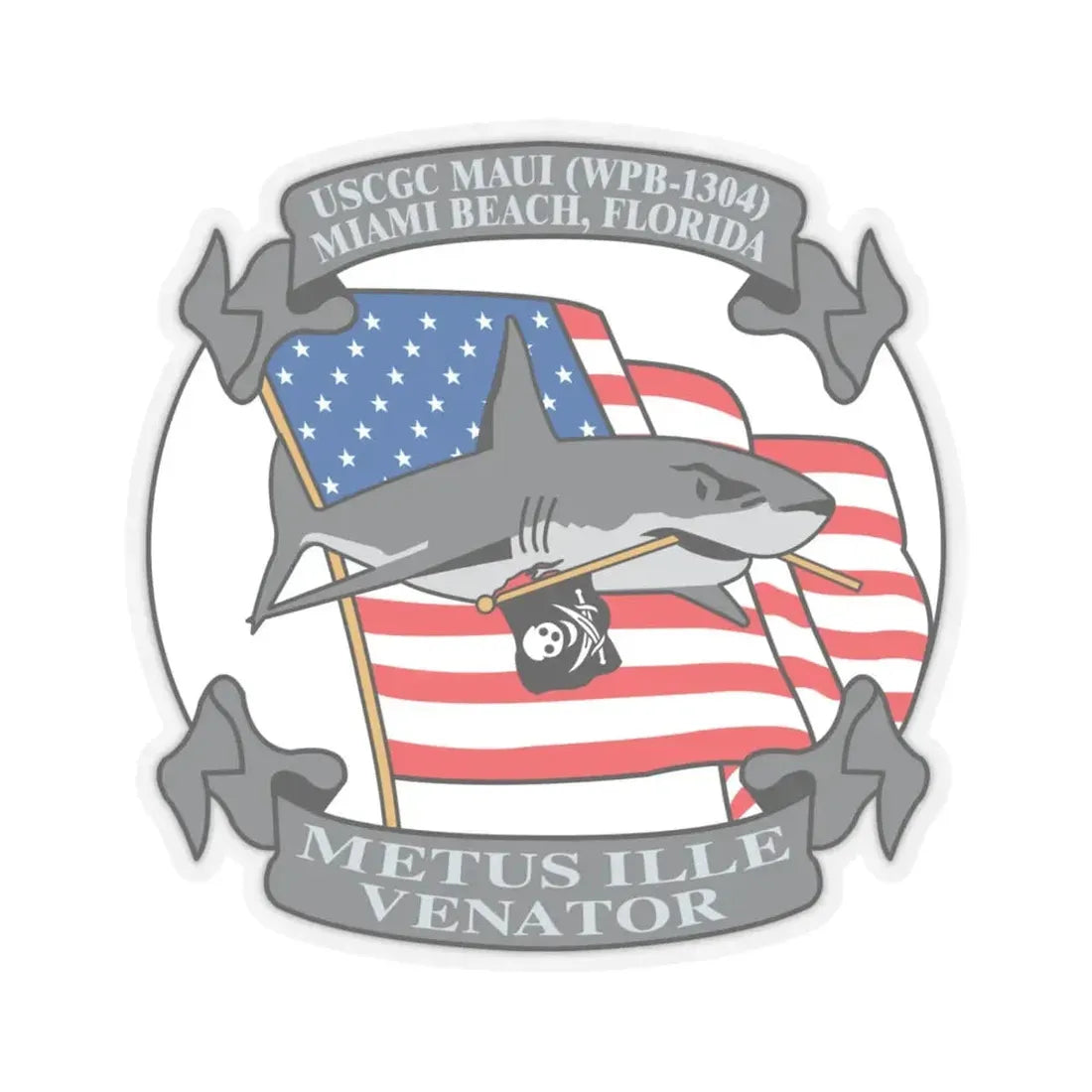 USCGC Maui WPB 1304 (U.S. Coast Guard) STICKER Vinyl Kiss-Cut Decal 6 Inch Transparent - The Sticker Space