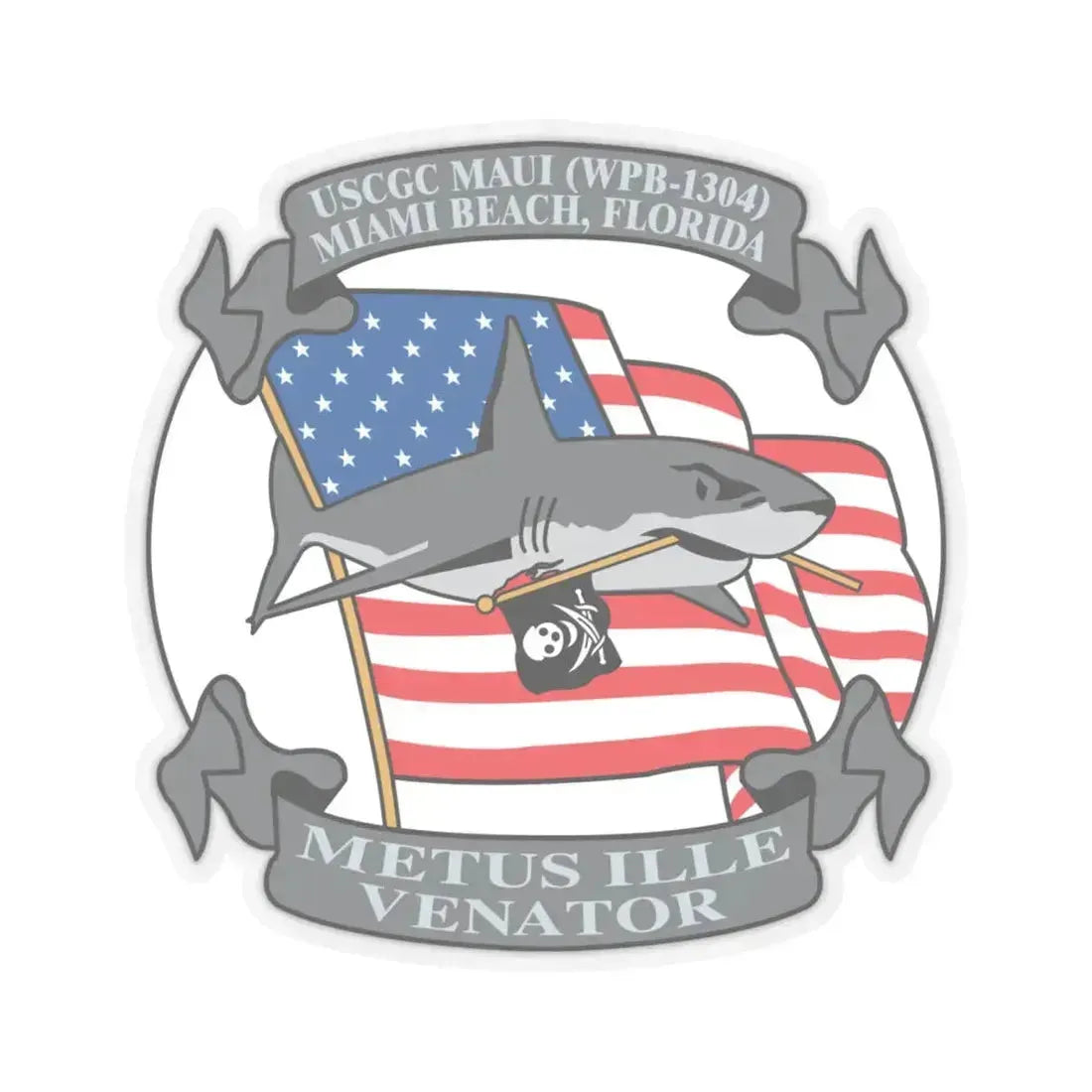 USCGC Maui WPB 1304 (U.S. Coast Guard) STICKER Vinyl Kiss-Cut Decal 6 Inch Transparent - The Sticker Space