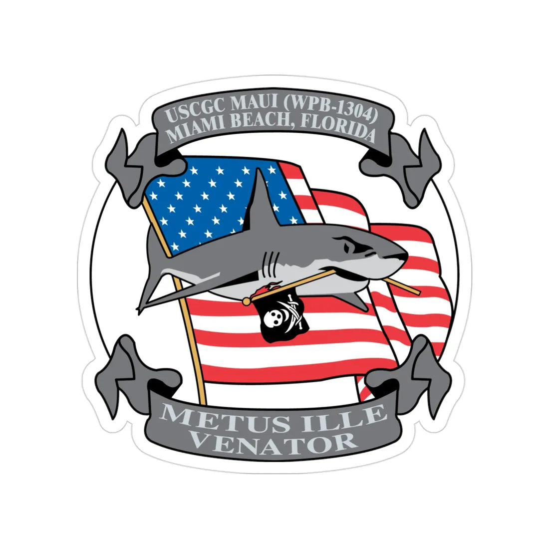 USCGC Maui WPB 1304 (U.S. Coast Guard) Transparent STICKER Die-Cut Vinyl Decal 3 Inch - The Sticker Space