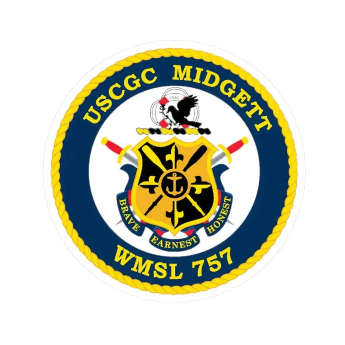 USCGC MIDGETT WMSL 757 (U.S. Coast Guard) STICKER Vinyl Kiss-Cut Decal - The Sticker Space
