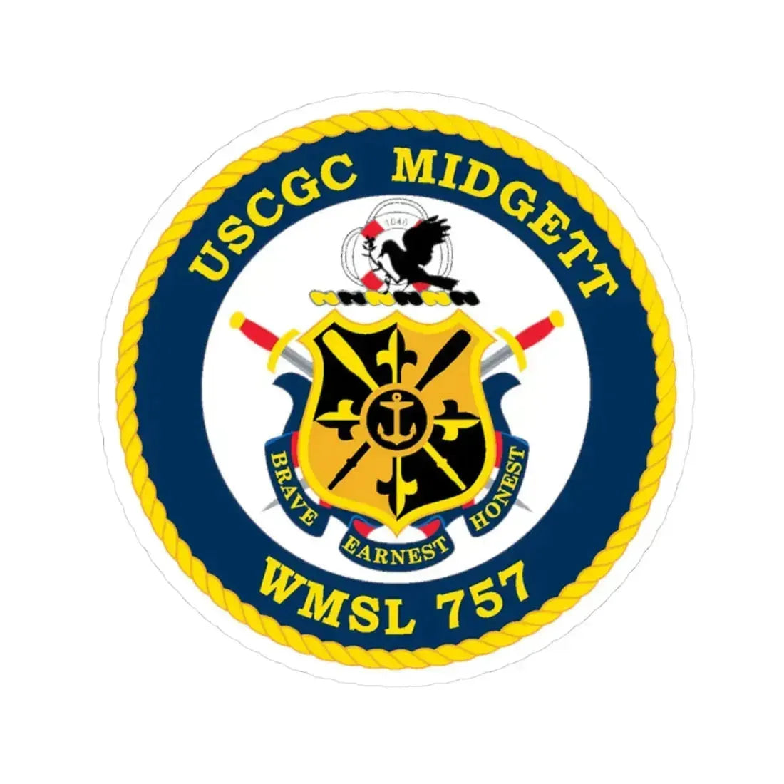 USCGC MIDGETT WMSL 757 (U.S. Coast Guard) STICKER Vinyl Kiss-Cut Decal - The Sticker Space