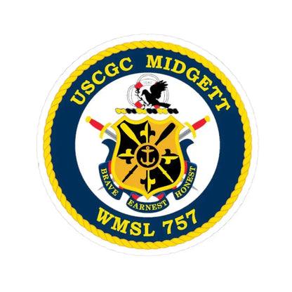 USCGC MIDGETT WMSL 757 (U.S. Coast Guard) STICKER Vinyl Kiss-Cut Decal - The Sticker Space