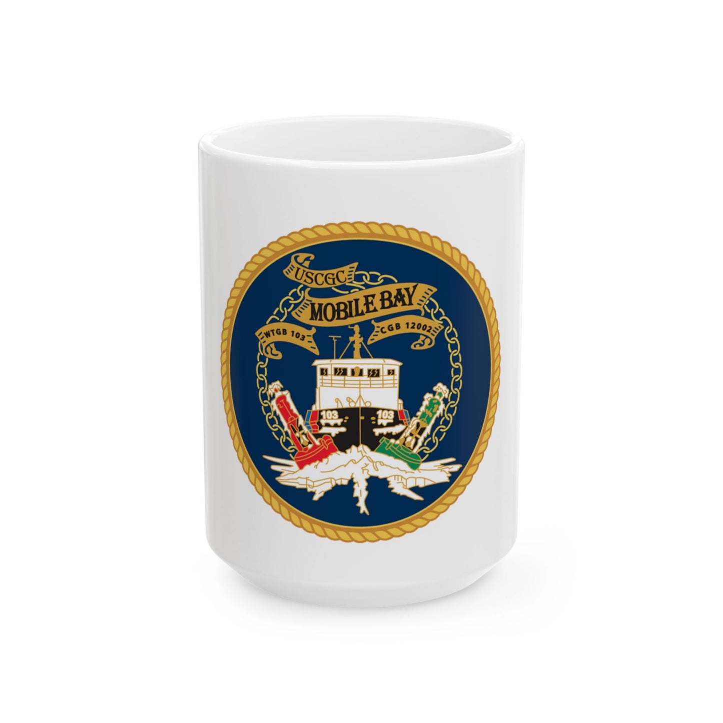 USCGC Mobile Bay WTGB 103 (U.S. Coast Guard) White Coffee Mug