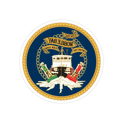 USCGC Mobile Bay WTGB 103 (U.S. Coast Guard) REVERSE PRINT Transparent Die-Cut STICKER 2 Inch Die-Cut Transparent - The Sticker Space