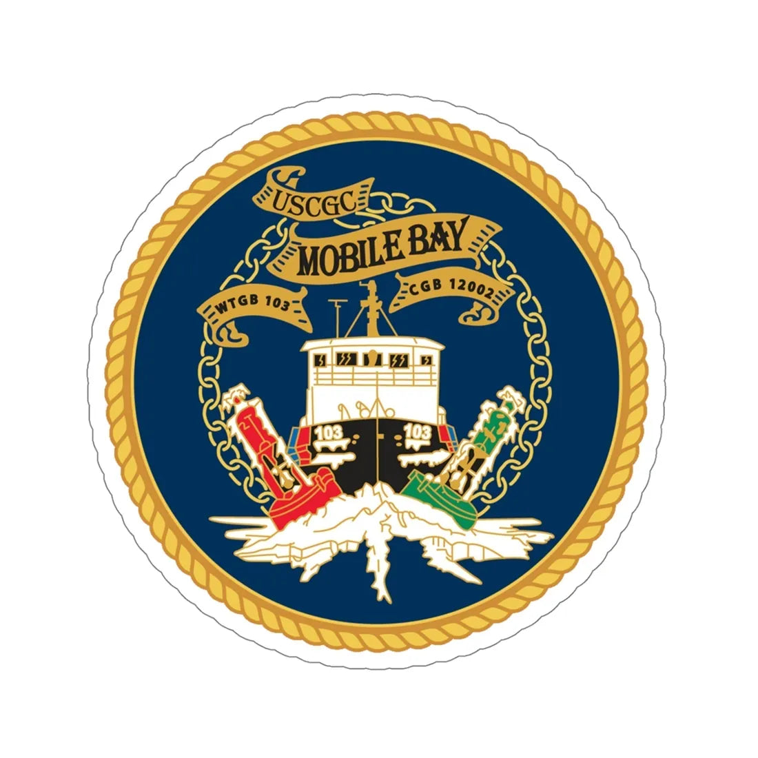 USCGC Mobile Bay WTGB 103 (U.S. Coast Guard) STICKER Vinyl Die-Cut Decal 5 Inch - The Sticker Space
