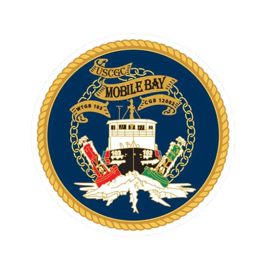 USCGC Mobile Bay WTGB 103 (U.S. Coast Guard) STICKER Vinyl Kiss-Cut Decal 2 Inch White - The Sticker Space