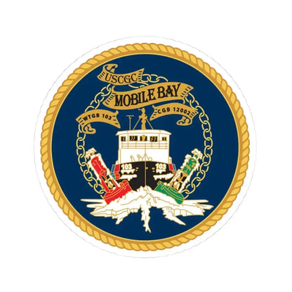 USCGC Mobile Bay WTGB 103 (U.S. Coast Guard) STICKER Vinyl Kiss-Cut Decal 3 Inch White - The Sticker Space