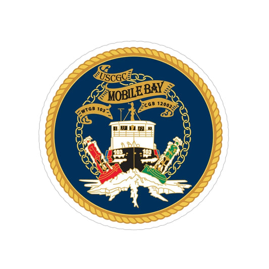 USCGC Mobile Bay WTGB 103 (U.S. Coast Guard) Transparent STICKER Die-Cut Vinyl Decal 6 Inch - The Sticker Space