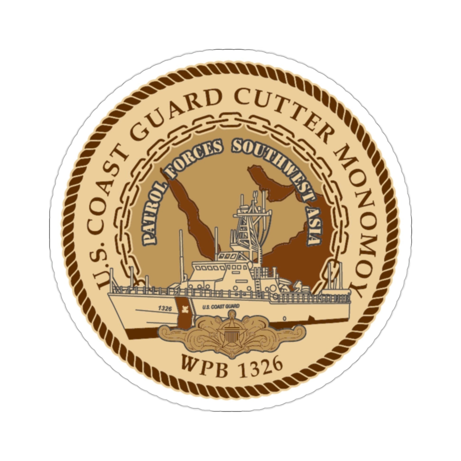 USCGC Monomoy WPB 1326 (U.S. Coast Guard) STICKER Vinyl Die-Cut Decal-2 Inch-The Sticker Space