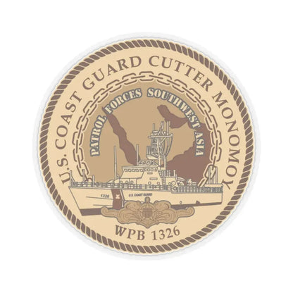 USCGC Monomoy WPB 1326 (U.S. Coast Guard) STICKER Vinyl Kiss-Cut Decal 6 Inch Transparent - The Sticker Space