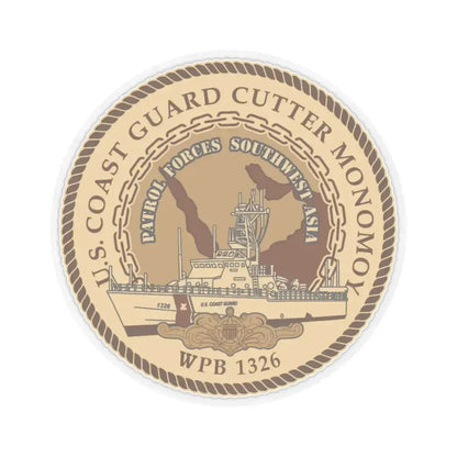 USCGC Monomoy WPB 1326 (U.S. Coast Guard) STICKER Vinyl Kiss-Cut Decal 6 Inch Transparent - The Sticker Space