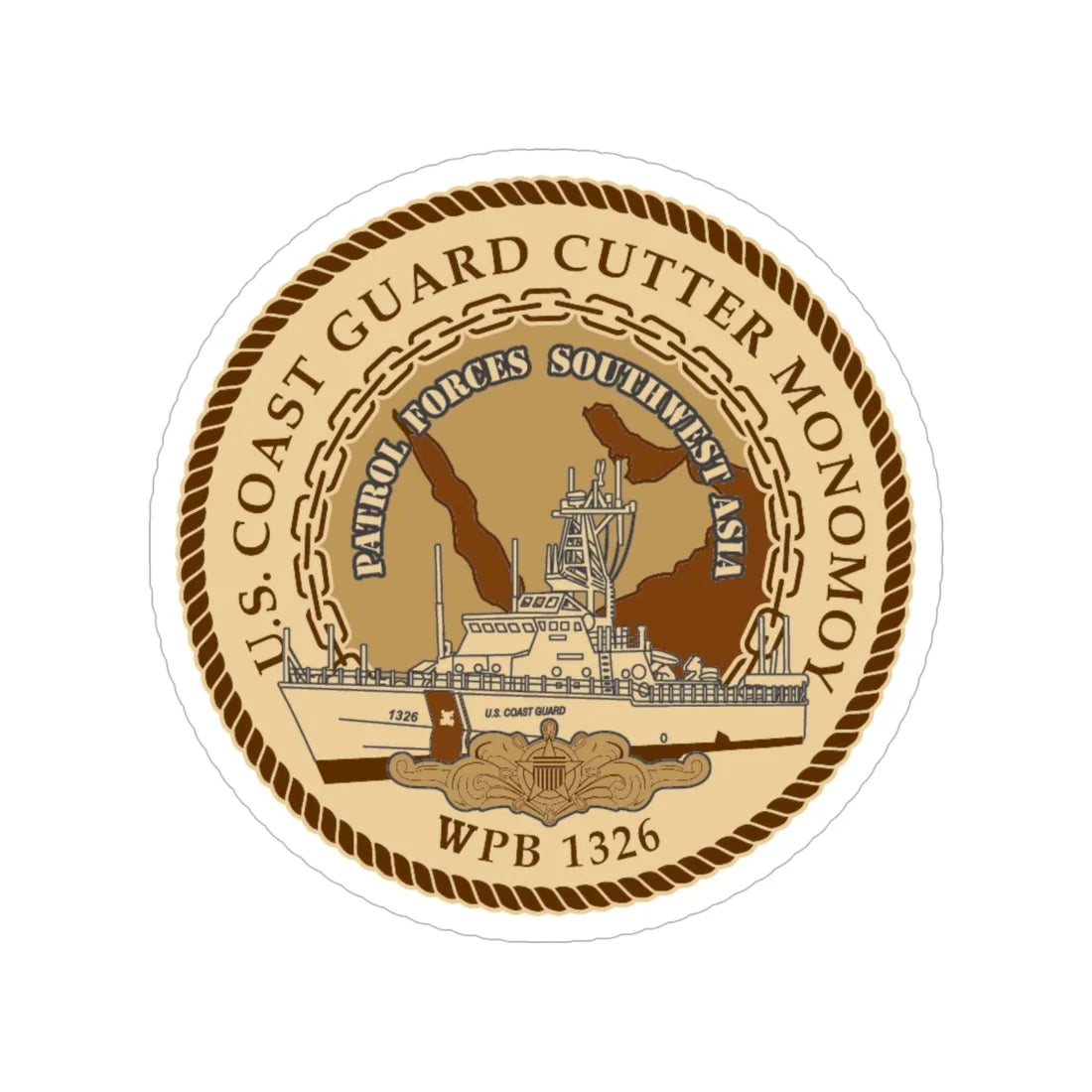 USCGC Monomoy WPB 1326 (U.S. Coast Guard) Transparent STICKER Die-Cut Vinyl Decal 6 Inch - The Sticker Space
