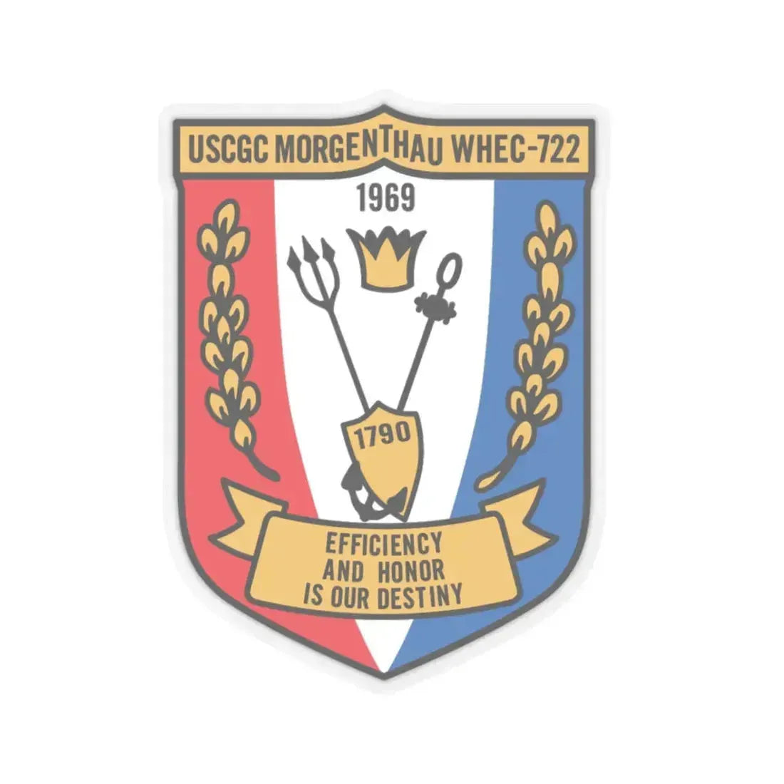 USCGC Morgentthau Whec 722 (U.S. Coast Guard) STICKER Vinyl Kiss-Cut Decal 3 Inch Transparent - The Sticker Space