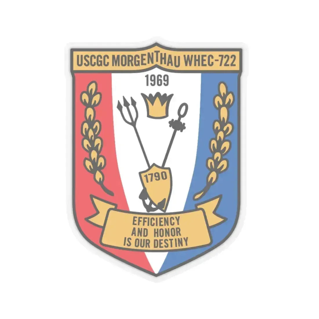 USCGC Morgentthau Whec 722 (U.S. Coast Guard) STICKER Vinyl Kiss-Cut Decal 4 Inch Transparent - The Sticker Space