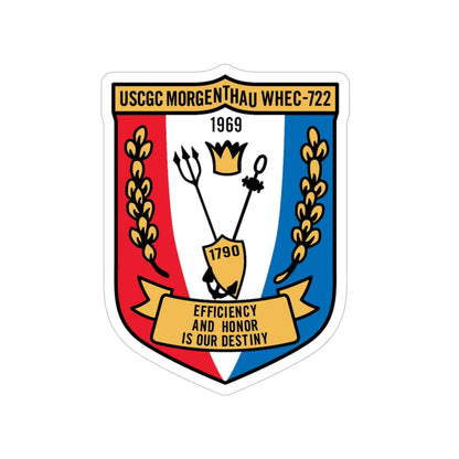 USCGC Morgentthau Whec 722 (U.S. Coast Guard) Transparent STICKER Die-Cut Vinyl Decal 5 Inch - The Sticker Space