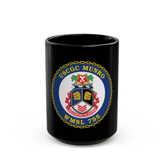 USCGC Munro WMSL 755 (U.S. Coast Guard) Black Coffee Mug-15oz-The Sticker Space