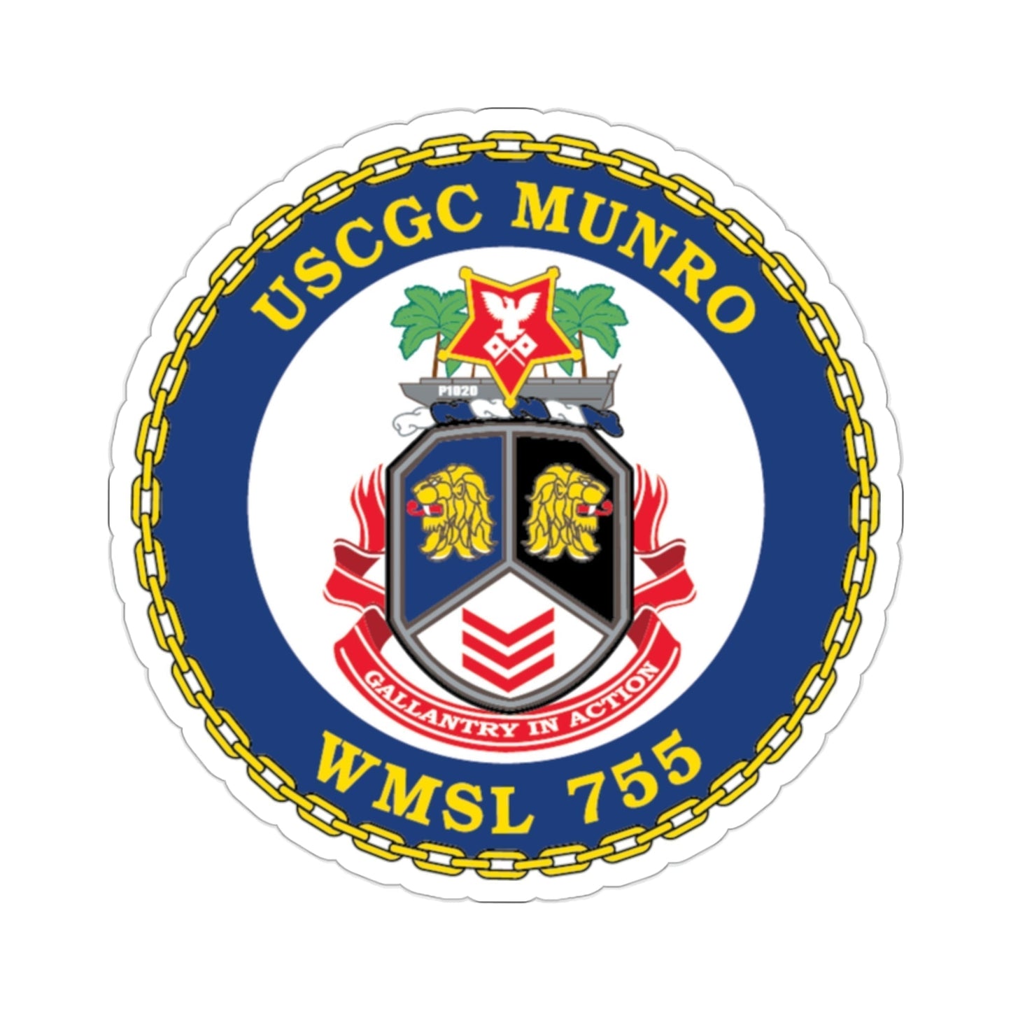 USCGC Munro WMSL 755 (U.S. Coast Guard) STICKER Vinyl Die-Cut Decal-2 Inch-The Sticker Space