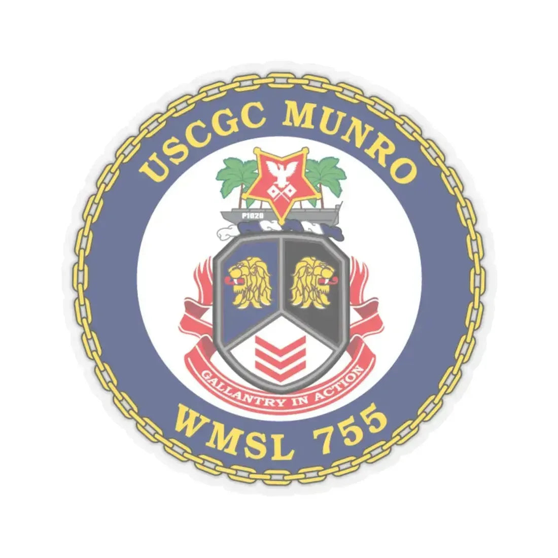 USCGC Munro WMSL   755 (U.S. Coast Guard) STICKER Vinyl Kiss-Cut Decal - The Sticker Space