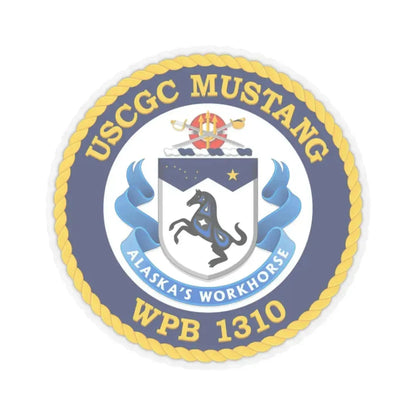 USCGC Mustang WPB 1310 (U.S. Coast Guard) STICKER Vinyl Kiss-Cut Decal 2 Inch Transparent - The Sticker Space