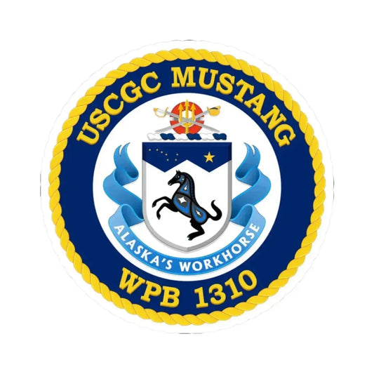 USCGC Mustang WPB 1310 (U.S. Coast Guard) STICKER Vinyl Kiss-Cut Decal 2 Inch White - The Sticker Space