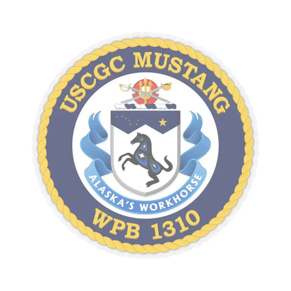 USCGC Mustang WPB 1310 (U.S. Coast Guard) STICKER Vinyl Kiss-Cut Decal 6 Inch Transparent - The Sticker Space