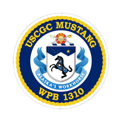 USCGC Mustang WPB 1310 (U.S. Coast Guard) STICKER Vinyl Kiss-Cut Decal 6 Inch White - The Sticker Space