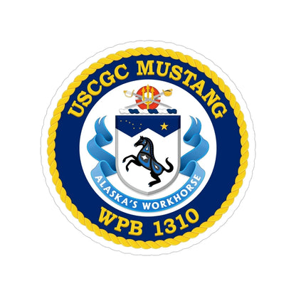 USCGC Mustang WPB 1310 (U.S. Coast Guard) Transparent STICKER Die-Cut Vinyl Decal 5 Inch - The Sticker Space