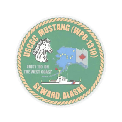 USCGC Mustang WPB 1310 v2 (U.S. Coast Guard) STICKER Vinyl Kiss-Cut Decal 2 Inch Transparent - The Sticker Space