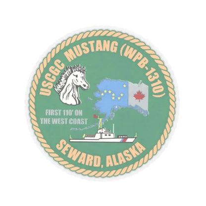 USCGC Mustang WPB 1310 v2 (U.S. Coast Guard) STICKER Vinyl Kiss-Cut Decal 3 Inch Transparent - The Sticker Space