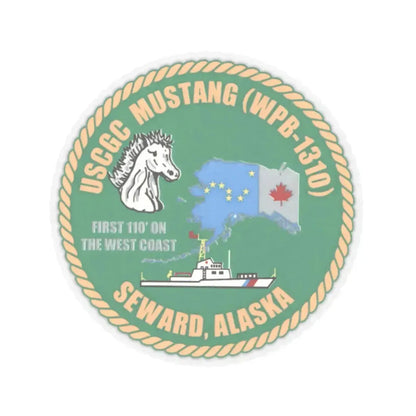 USCGC Mustang WPB 1310 v2 (U.S. Coast Guard) STICKER Vinyl Kiss-Cut Decal 3 Inch Transparent - The Sticker Space